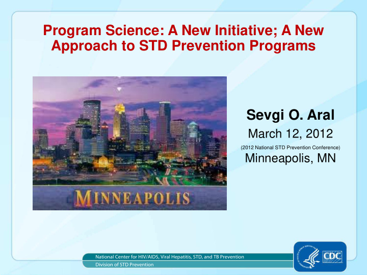 program science a new initiative a new approach to std