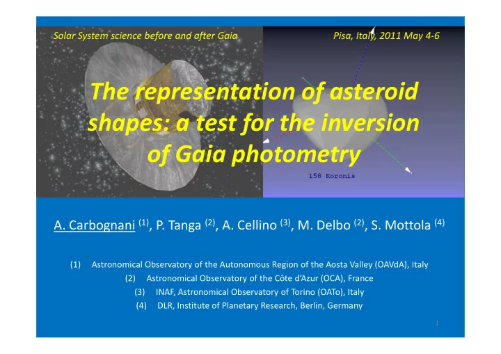 the representation of asteroid shapes a test for the