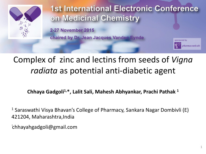 radiata as potential anti diabetic agent