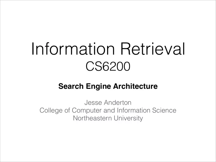 information retrieval