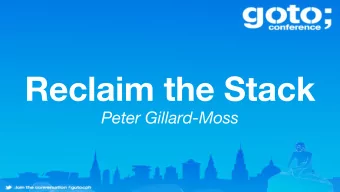 Cobbler's Children Syndrome  The stovepipe enterprise S tovepipes are systems procured and