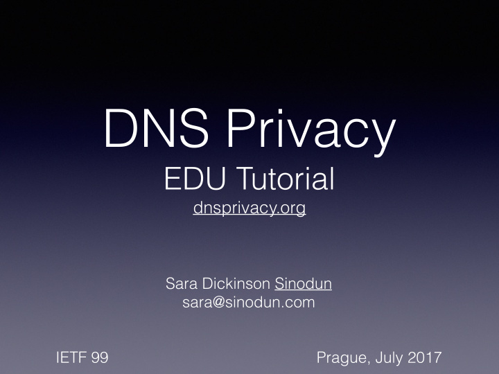 dns privacy