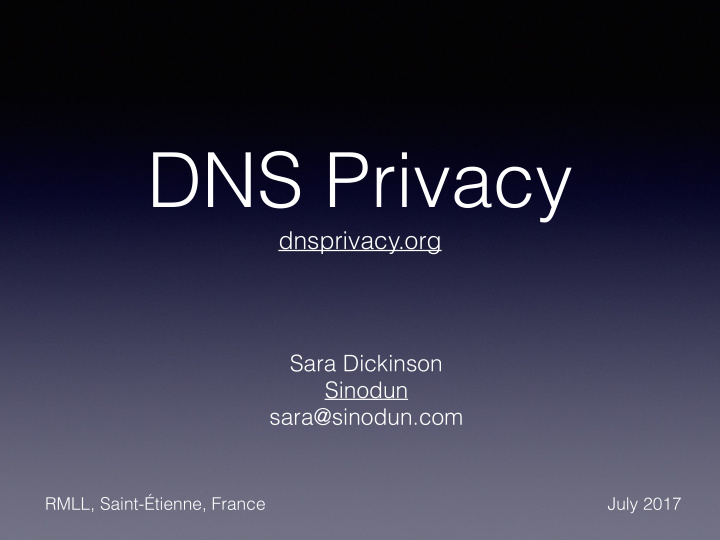 dns privacy