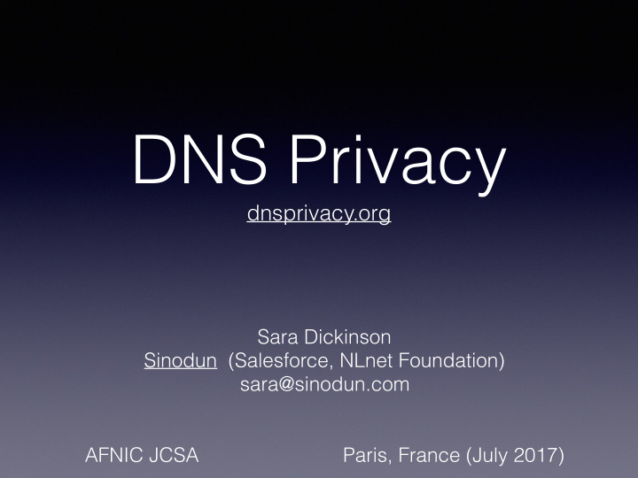 dns privacy