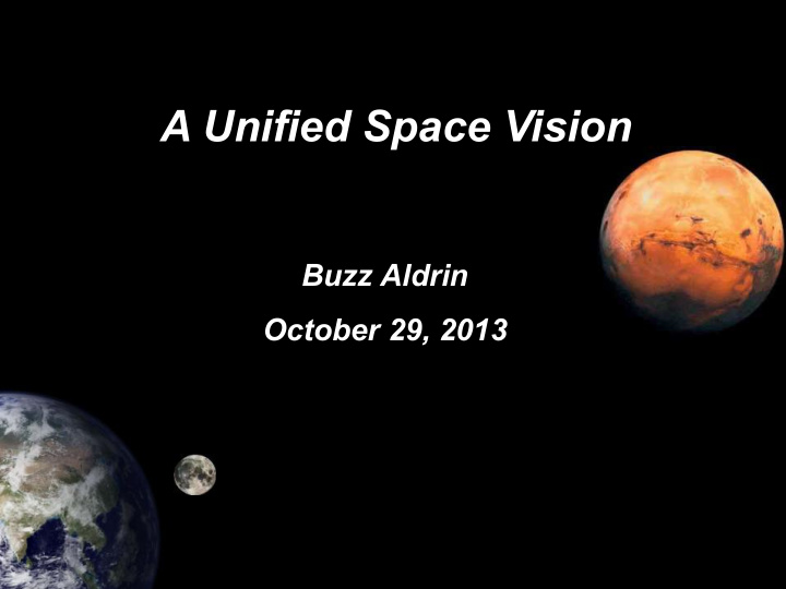 a unified space vision