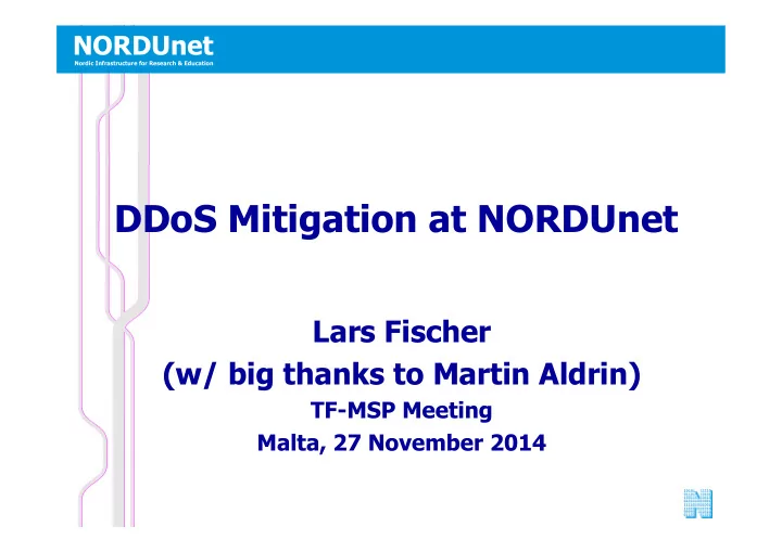 ddos mitigation at nordunet