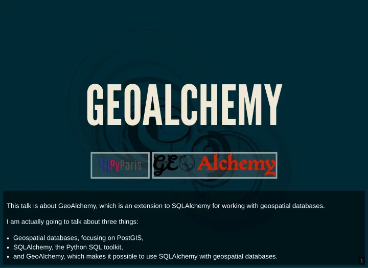 geoalchemy geoalchemy