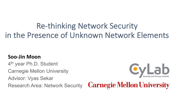 re re thinking ne network security in the presence of