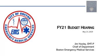 EAM (S (S Q 80) FY21 B UDGET H EARING  Community  ty Assis  istance Te  Team  A non-transport