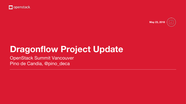 dragonflow project update