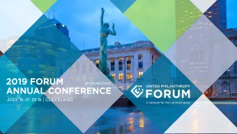 JULY 1  51  7, 20 1  9 | CLEVELAND  Public Policy Peer Community  Lori Villarosa , Executive