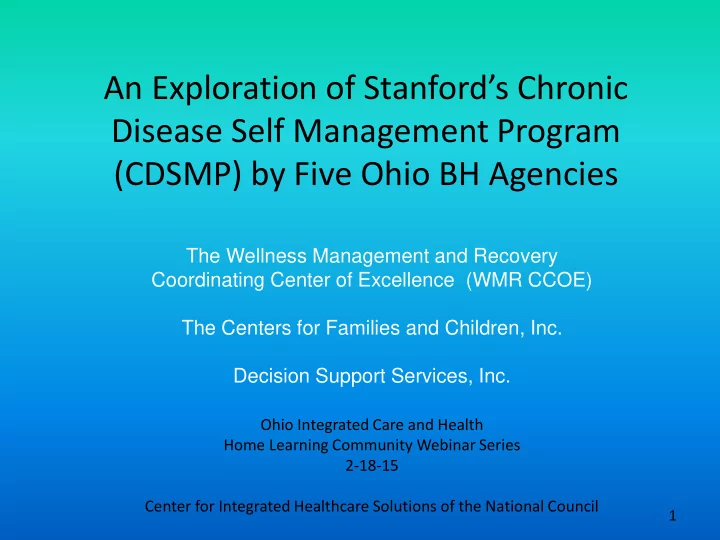 the wellness management and recovery coordinating center