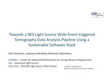 Towards a BES Light Source Wide Event-triggered  Tomography Data Analysis Pipeline Using a
