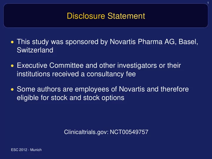 disclosure statement