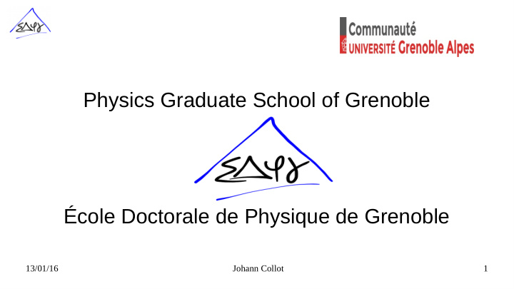 physics graduate school of grenoble cole doctorale de