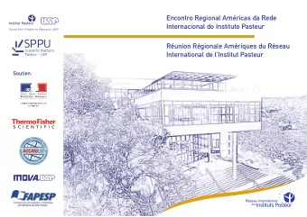 Encontro Regional Amricas da Rede  Internacional do Instituto Pasteur  Scientific Platform