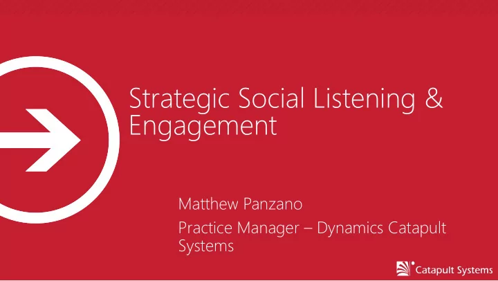 strategic social listening
