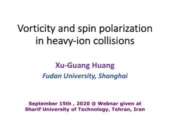 Vo  Vorticity and spin polarization  in hea  in heavy-io  ion c  n collis  llisio  ions  ns