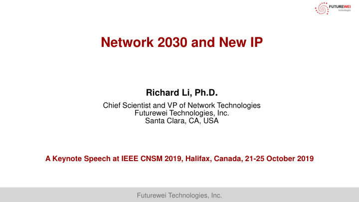network 2030 and new ip
