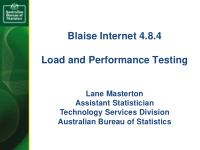 blaise internet 4 8 4 load and performance testing