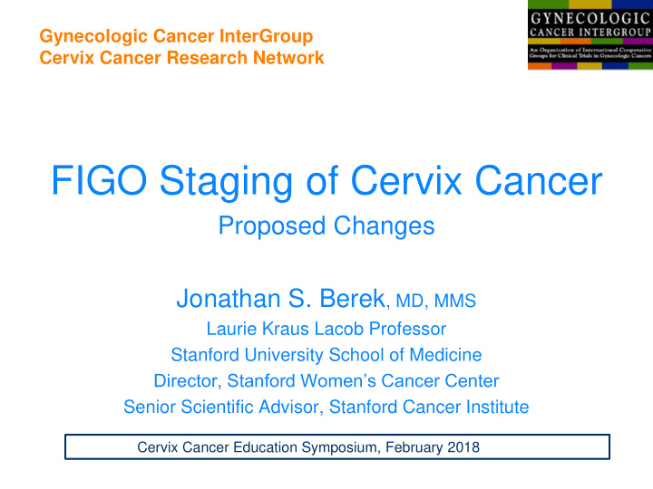 figo staging of cervix cancer