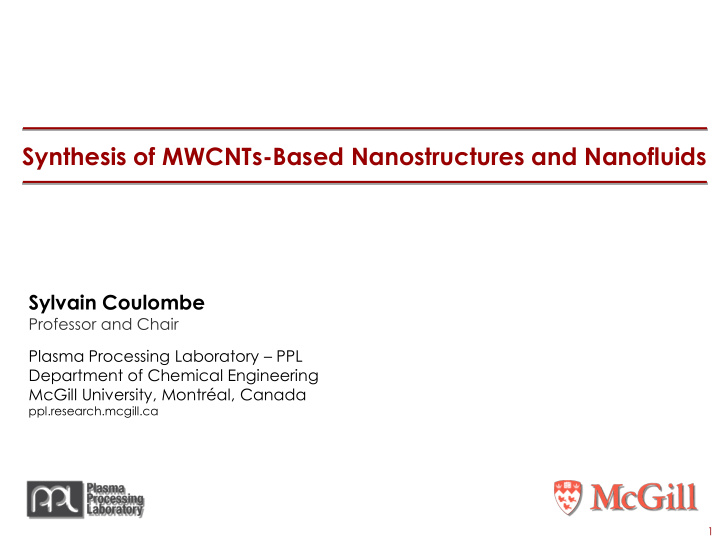 synthesis of mwcnts based nanostructures and nanofluids