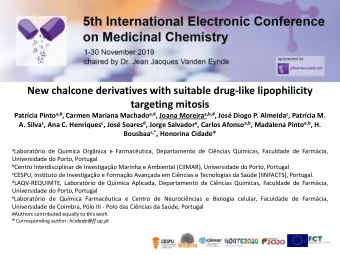 targeting mitosis Patrcia Pinto a,# , Carmen Mariana Machado a,# , Joana Moreira a,b,# , Jos