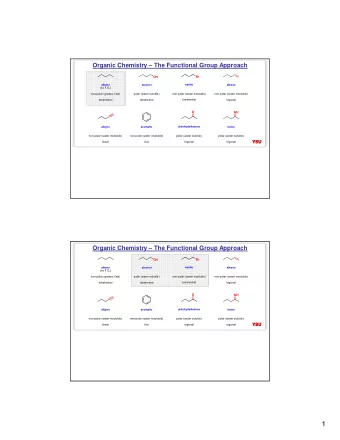 1  Organic Chemistry  The Functional Group Approach