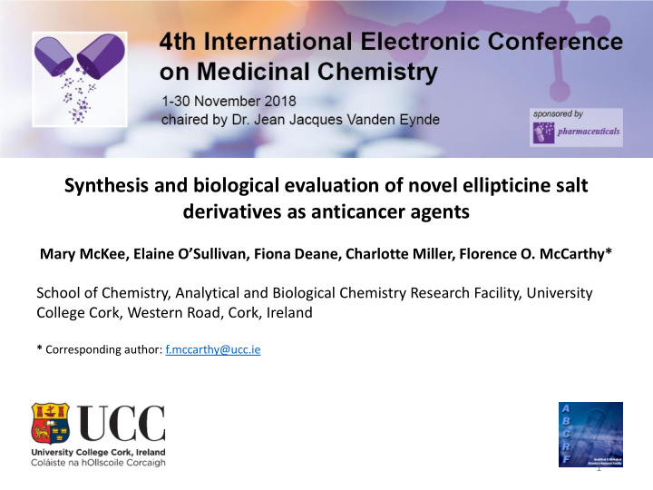 synthesis and biological evaluation of novel ellipticine