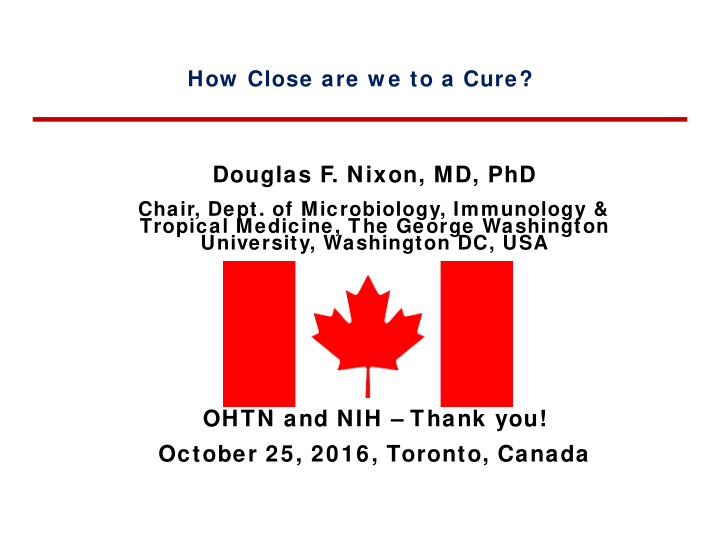 douglas f nixon md phd