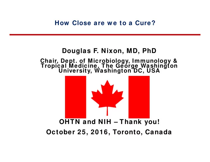 douglas f nixon md phd