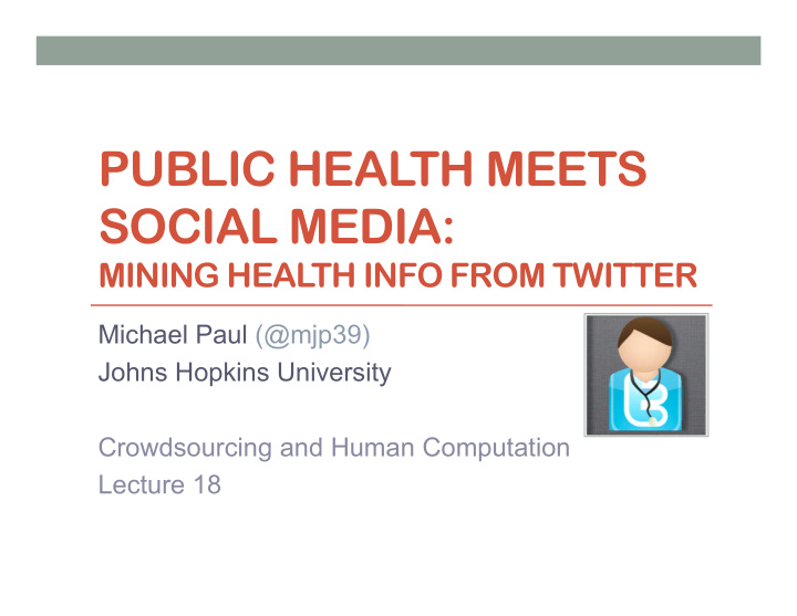 public health meets social media