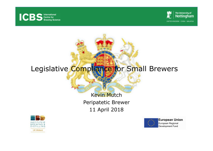 legislative compliance for small brewers