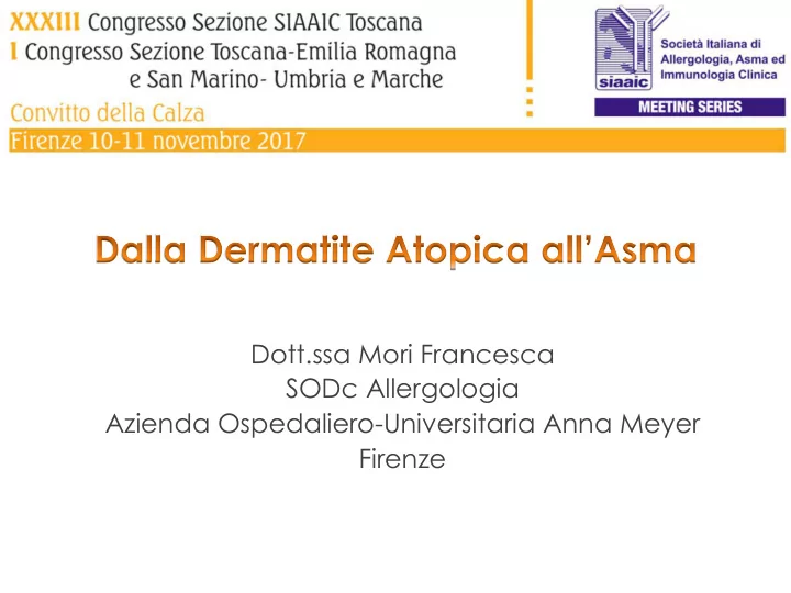 dott ssa mori francesca sodc allergologia azienda