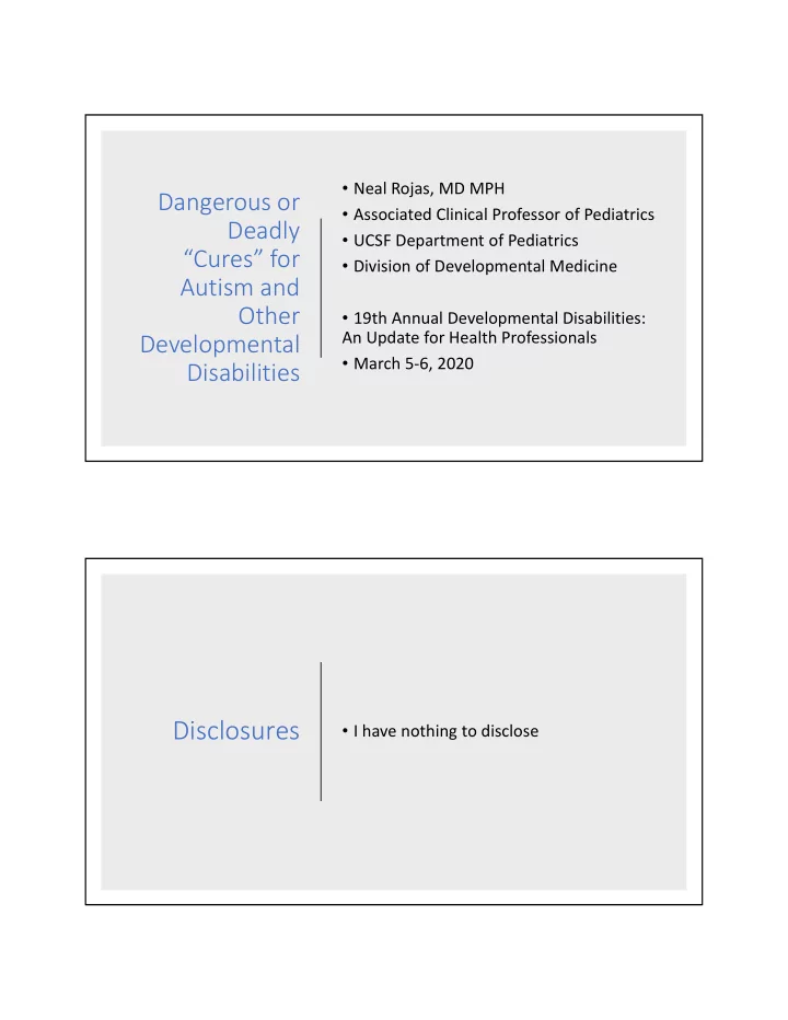 disclosures