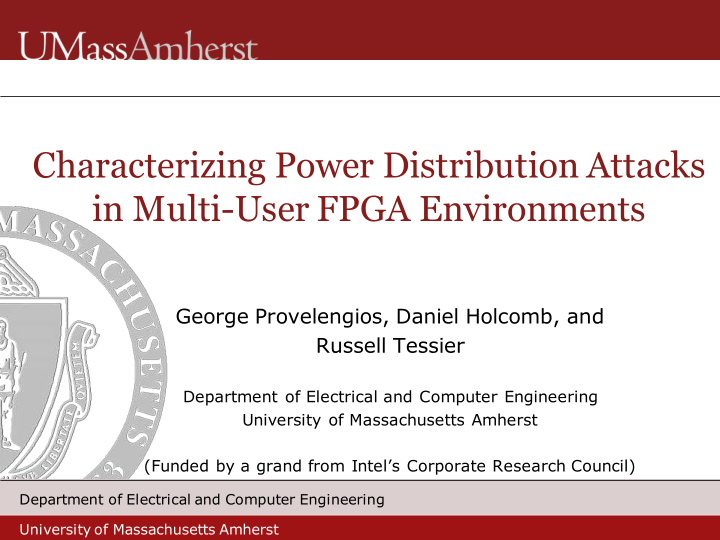 characterizing power distribution attacks in multi user