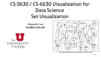 CS-5630 / CS-6630 Visualization for  Data Science  Set Visualization  Alexander Lex