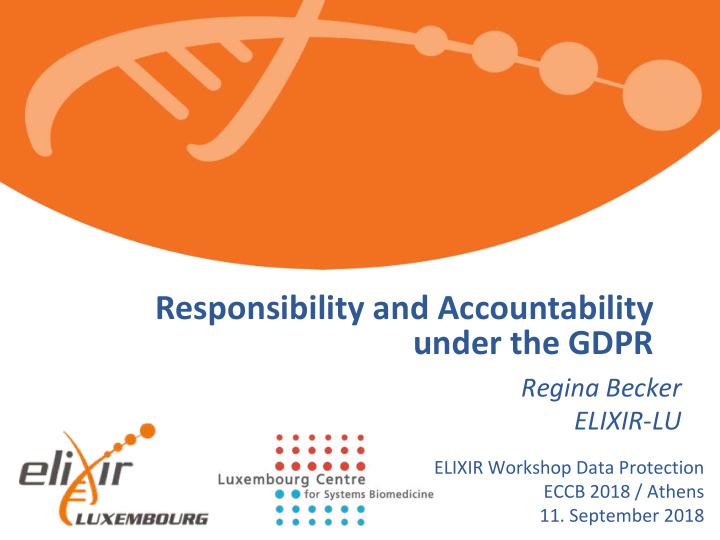 responsibility and accountability under the gdpr