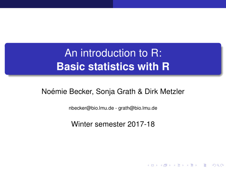 an introduction to r basic statistics with r