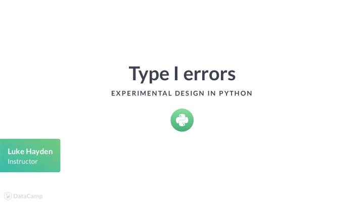 type i errors