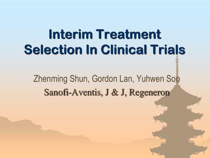 interim treatment selection in clinical trials