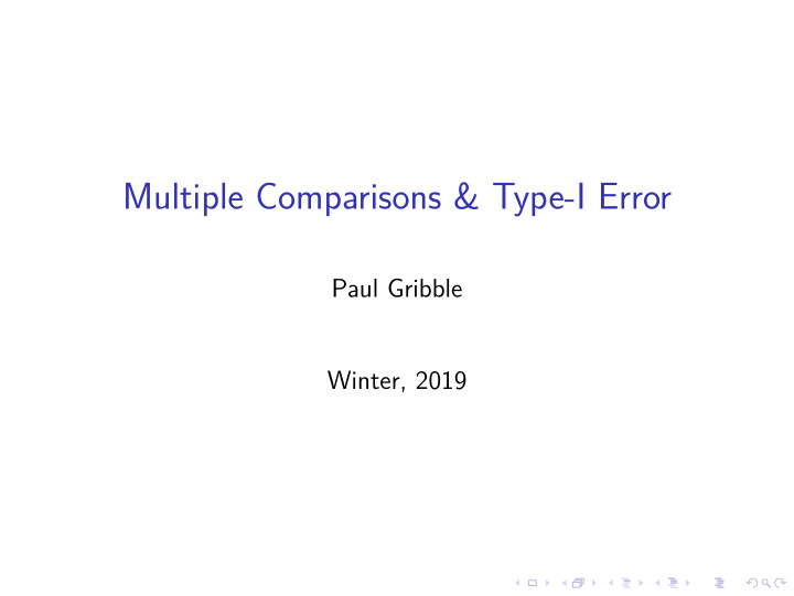 multiple comparisons type i error