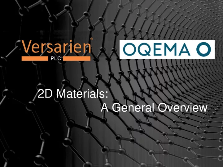 2d materials a general overview