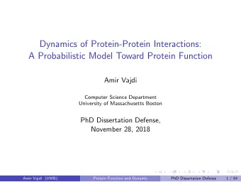 Dynamics of Protein-Protein Interactions:  A Probabilistic Model Toward Protein Function  Amir