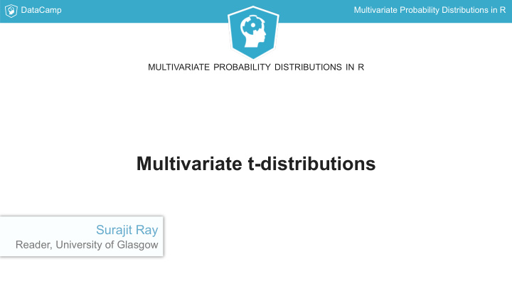 multivariate t distributions