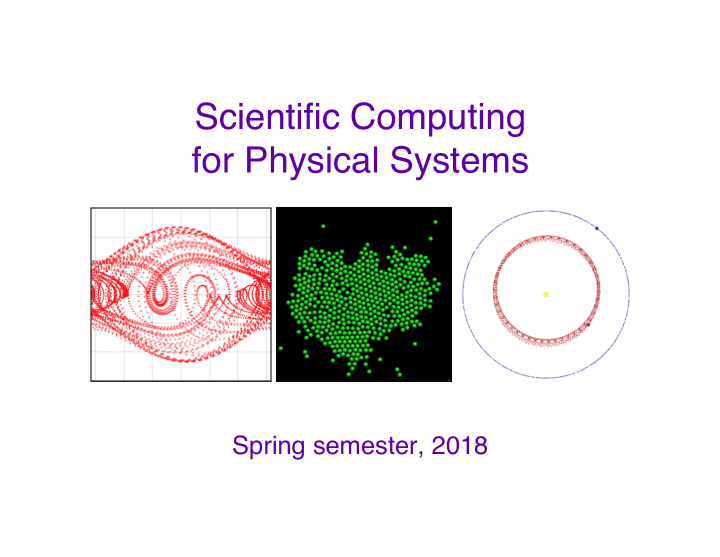 scientific computing for physical systems