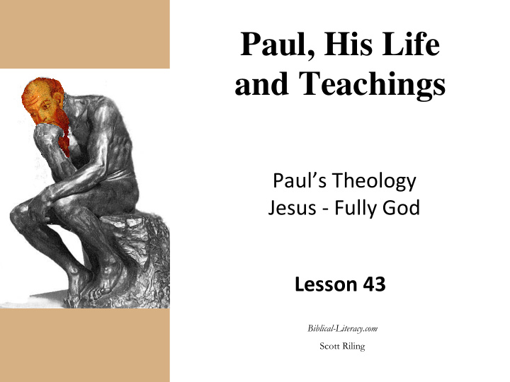 paul his life and teachings
