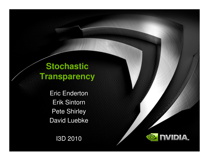 stochastic transparency