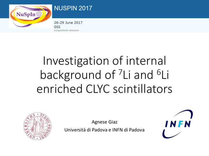 investigation of internal background of 7 li and 6 li