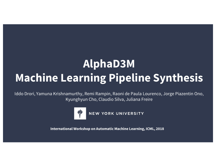 alphad3m machine learning pipeline synthesis